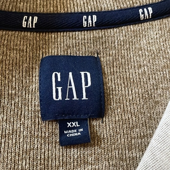 Gap quarter zip pullover, men’s xxl, tan color - Picture 3 of 6